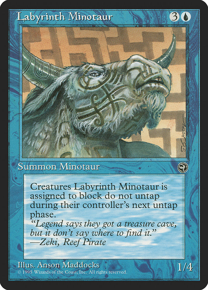 Labyrinth Minotaur (Zeki Flavor Text) [Homelands] | Galaxy Games LLC