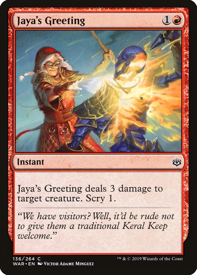 Jaya's Greeting [War of the Spark] | Galaxy Games LLC