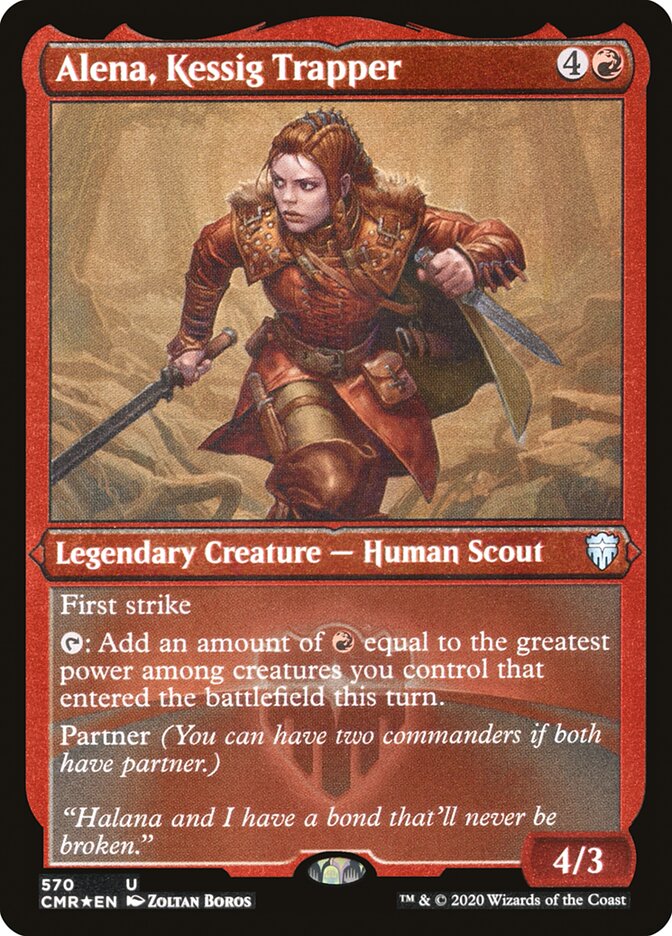 Alena, Kessig Trapper (Foil Etched) [Commander Legends] | Galaxy Games LLC