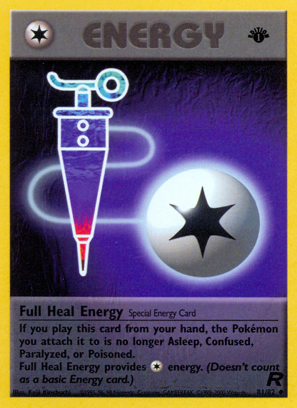 Full Heal Energy (81/82) [Team Rocket 1st Edition] | Galaxy Games LLC