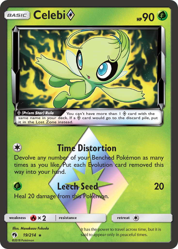 Celebi (19/214) (Prism Star) [Sun & Moon: Lost Thunder] | Galaxy Games LLC