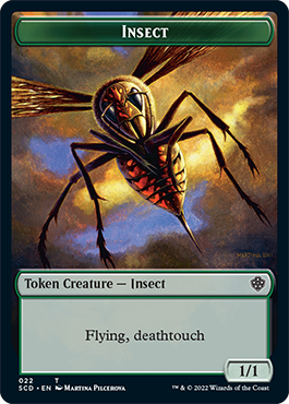 Insect // Human Warrior Double-Sided Token [Starter Commander Decks] | Galaxy Games LLC