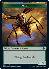 Insect // Human Warrior Double-Sided Token [Starter Commander Decks] | Galaxy Games LLC