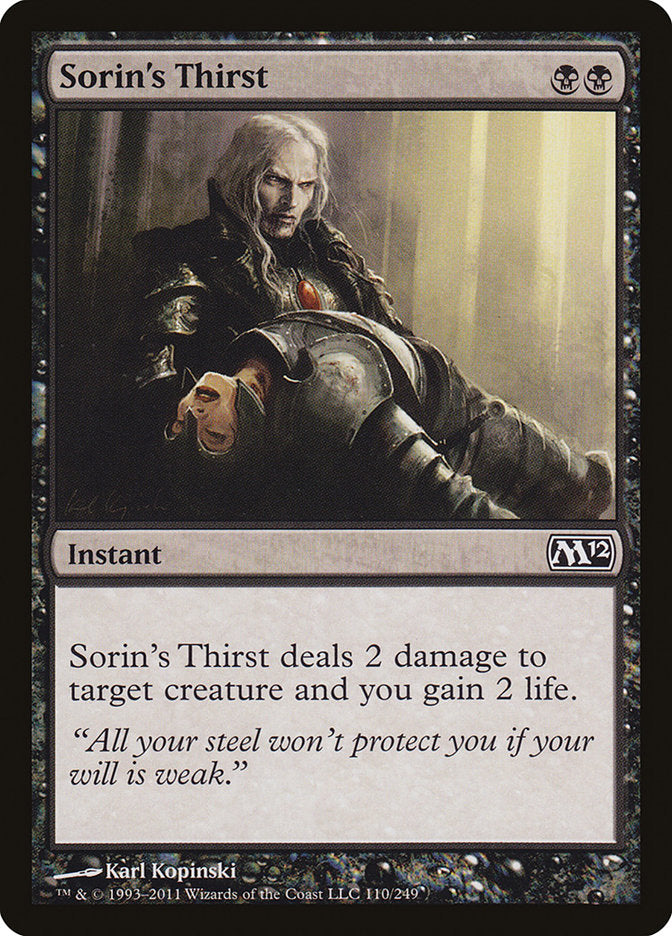 Sorin's Thirst [Magic 2012] | Galaxy Games LLC