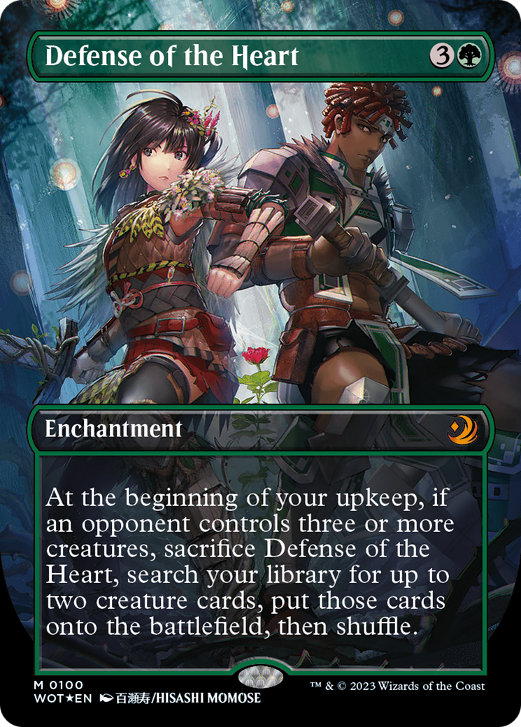 Defense of the Heart (Anime Borderless) (Confetti Foil) [Wilds of Eldraine: Enchanting Tales] | Galaxy Games LLC