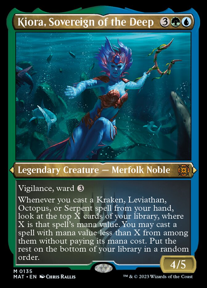 Kiora, Sovereign of the Deep (Foil Etched) [March of the Machine: The Aftermath] | Galaxy Games LLC