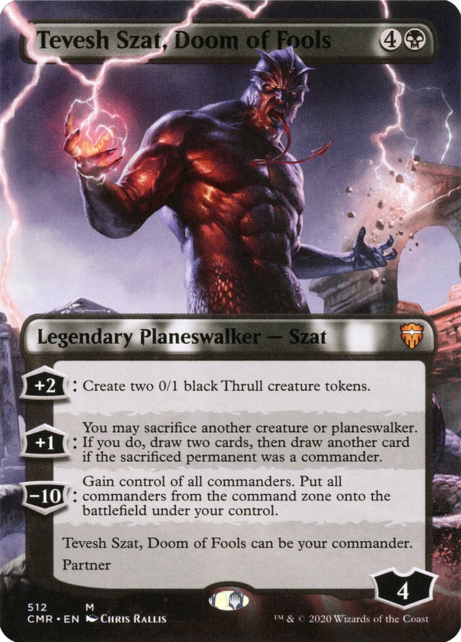 Tevesh Szat, Doom of Fools (Borderless) [Commander Legends] | Galaxy Games LLC