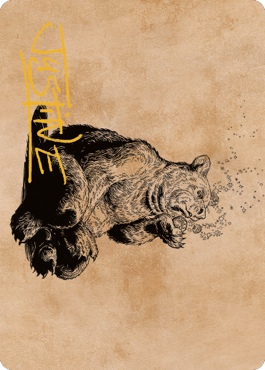 Wilson, Refined Grizzly Art Card (Gold-Stamped Signature) [Commander Legends: Battle for Baldur's Gate Art Series] | Galaxy Games LLC