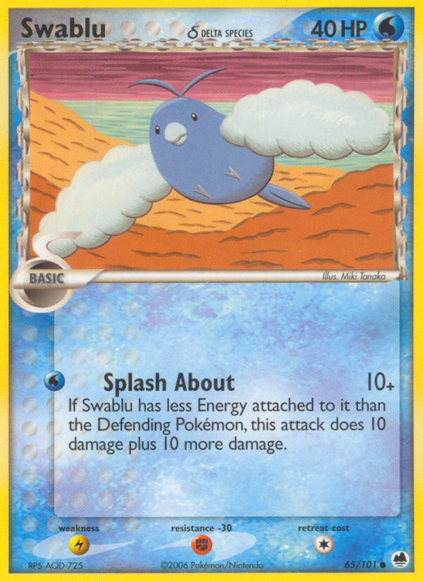 Swablu (65/101) (Delta Species) [EX: Dragon Frontiers] | Galaxy Games LLC