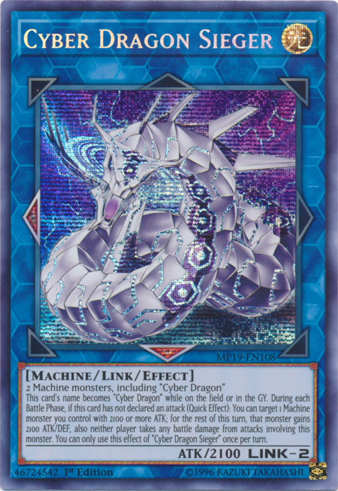 Cyber Dragon Sieger [MP19-EN108] Prismatic Secret Rare | Galaxy Games LLC