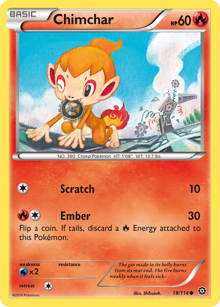 Chimchar (18/114) [XY: Steam Siege] | Galaxy Games LLC