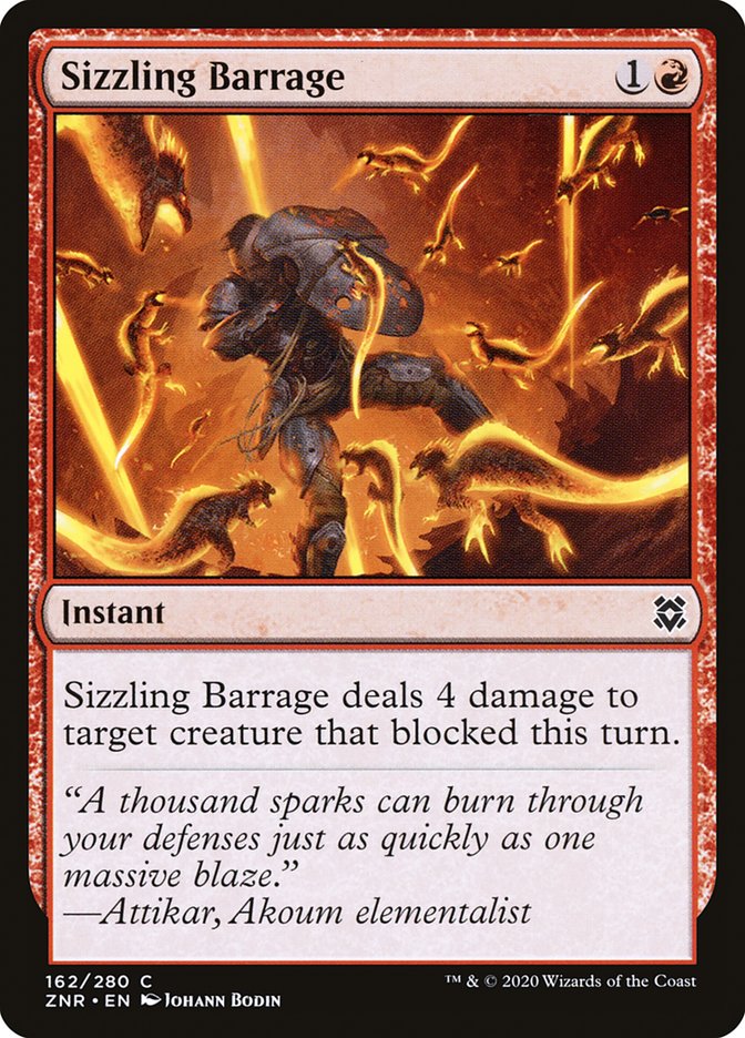 Sizzling Barrage [Zendikar Rising] | Galaxy Games LLC