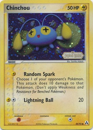 Chinchou (50/92) (Stamped) [EX: Legend Maker] | Galaxy Games LLC