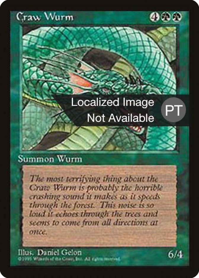 Craw Wurm [Fourth Edition (Foreign Black Border)] | Galaxy Games LLC