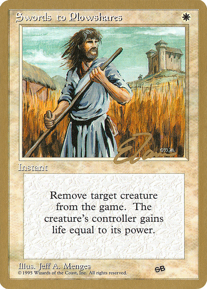 Swords to Plowshares (Eric Tam) (SB) [Pro Tour Collector Set] | Galaxy Games LLC