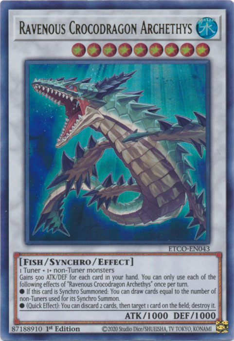 Ravenous Crocodragon Archethys [ETCO-EN043] Ultra Rare | Galaxy Games LLC