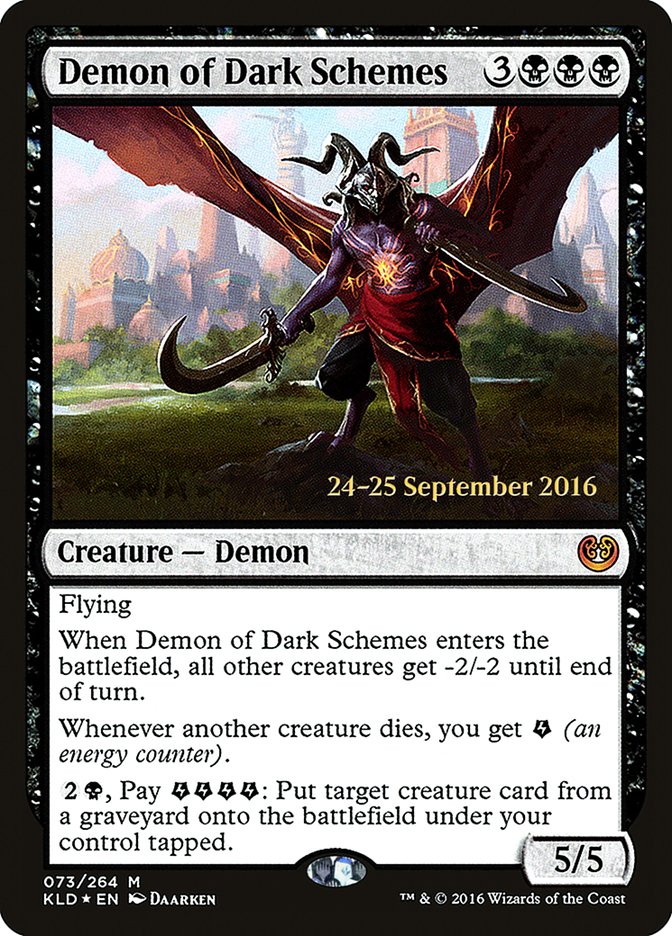Demon of Dark Schemes [Kaladesh Prerelease Promos] | Galaxy Games LLC