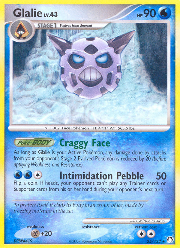 Glalie (25/123) [Diamond & Pearl: Mysterious Treasures] | Galaxy Games LLC