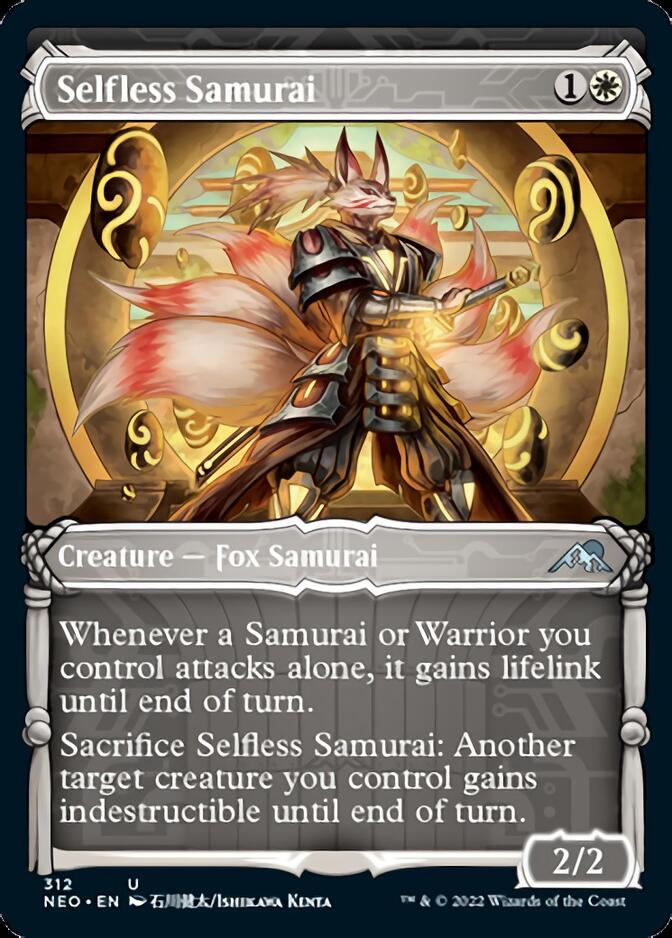 Selfless Samurai (Showcase Samurai) [Kamigawa: Neon Dynasty] | Galaxy Games LLC