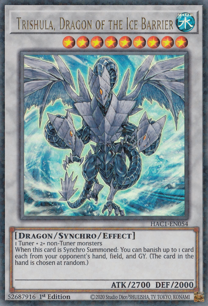 Trishula, Dragon of the Ice Barrier (Duel Terminal) [HAC1-EN054] Parallel Rare | Galaxy Games LLC