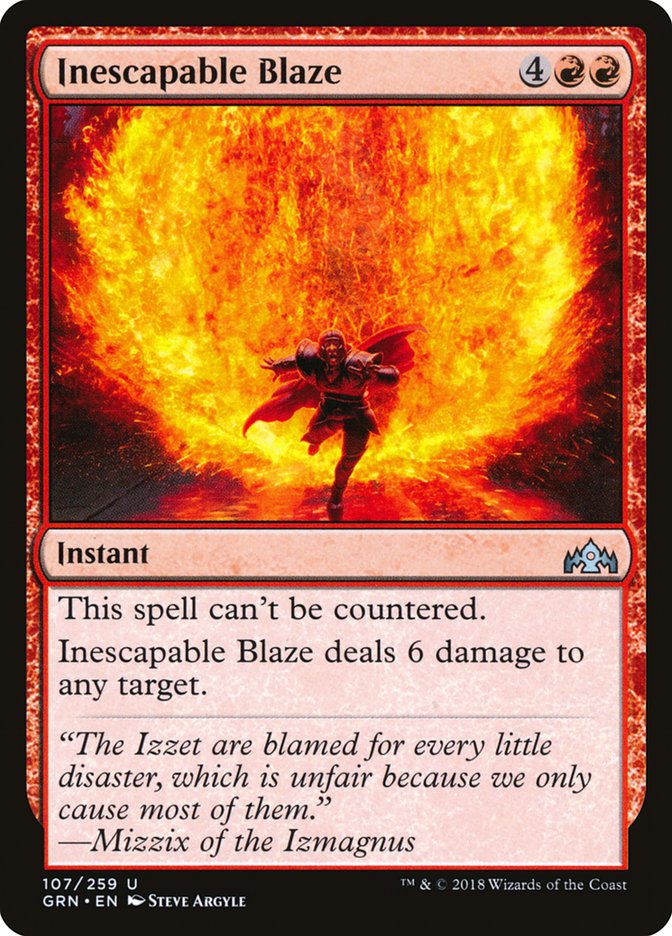 Inescapable Blaze [Guilds of Ravnica] | Galaxy Games LLC