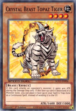 Crystal Beast Topaz Tiger [SGX1-ENF06] Common | Galaxy Games LLC