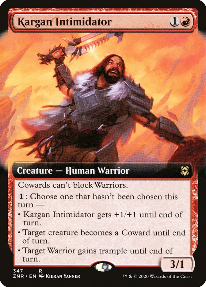 Kargan Intimidator (Extended Art) [Zendikar Rising] | Galaxy Games LLC