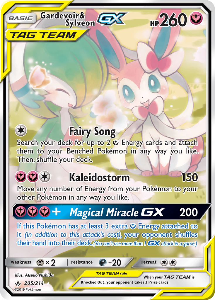 Gardevoir & Sylveon GX (205/214) [Sun & Moon: Unbroken Bonds] | Galaxy Games LLC