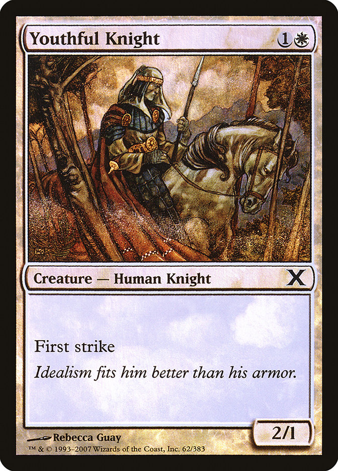 Youthful Knight (Premium Foil) [Tenth Edition] | Galaxy Games LLC