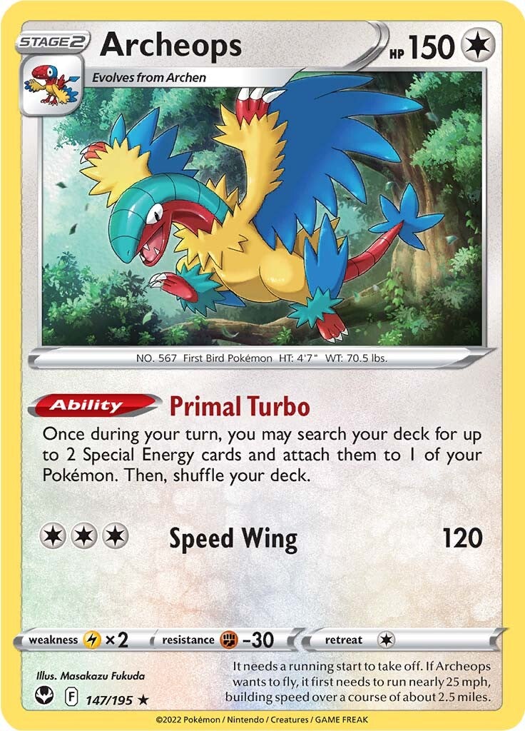 Archeops (147/195) (Theme Deck Exclusive) [Sword & Shield: Silver Tempest] | Galaxy Games LLC