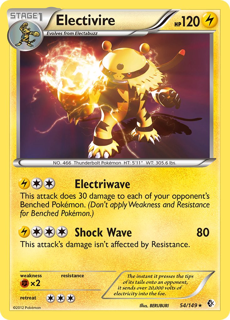 Electivire (54/149) (Cosmos Holo) (Blister Exclusive) [Black & White: Boundaries Crossed] | Galaxy Games LLC