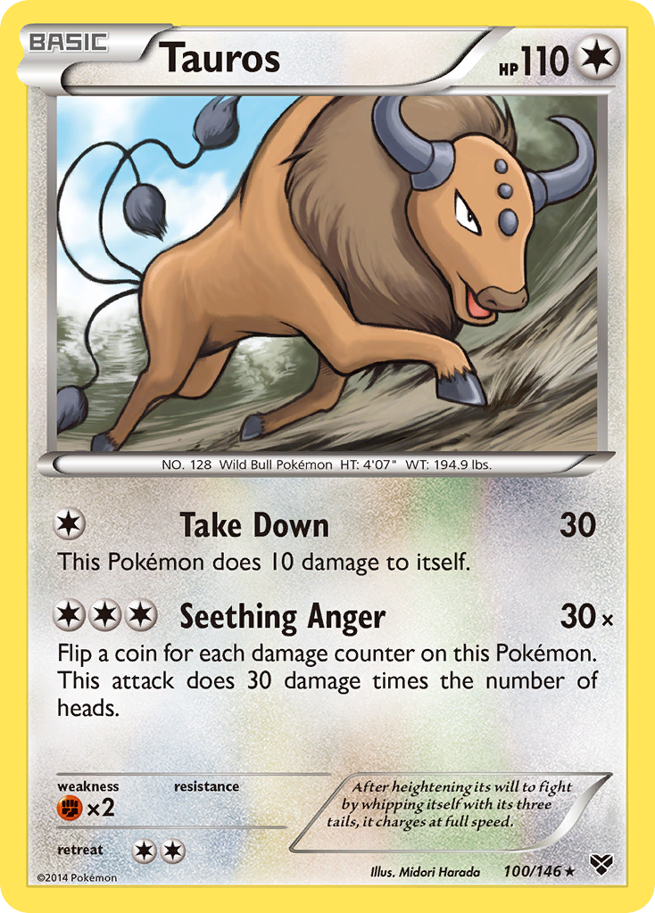 Tauros (100/146) [XY: Base Set] | Galaxy Games LLC