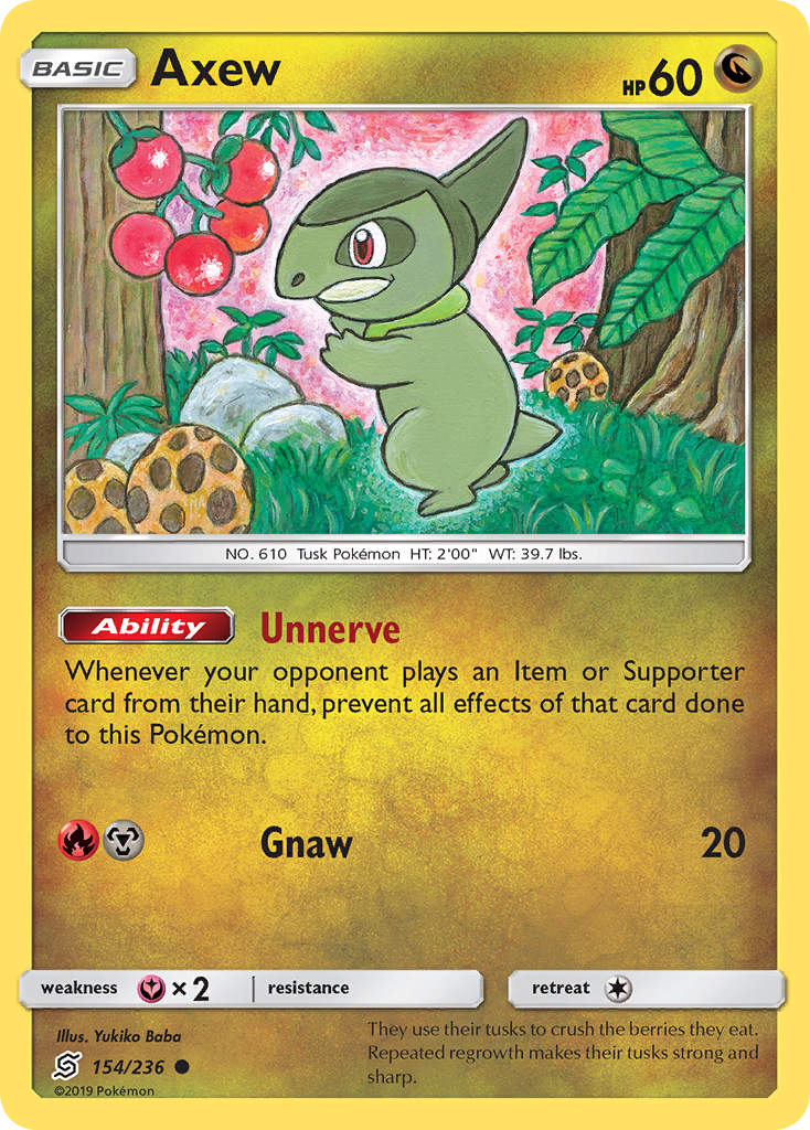 Axew (154/236) [Sun & Moon: Unified Minds] | Galaxy Games LLC