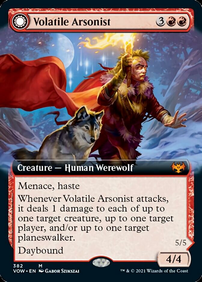 Volatile Arsonist // Dire-Strain Anarchist (Extended Art) [Innistrad: Crimson Vow] | Galaxy Games LLC