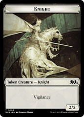 Knight // Food (0010) Double-Sided Token [Wilds of Eldraine Tokens] | Galaxy Games LLC