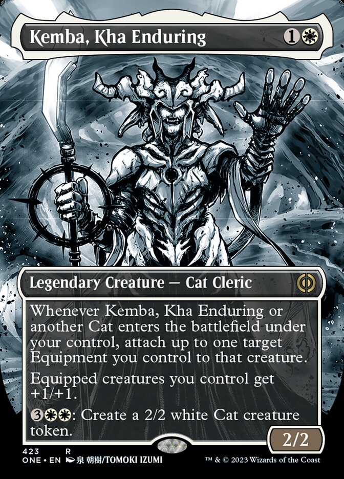 Kemba, Kha Enduring (Borderless Manga Step-and-Compleat Foil) [Phyrexia: All Will Be One] | Galaxy Games LLC
