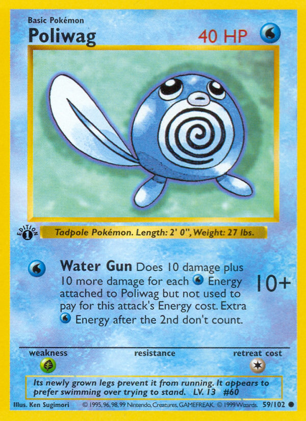 Poliwag (59/102) (Shadowless) [Base Set 1st Edition] | Galaxy Games LLC