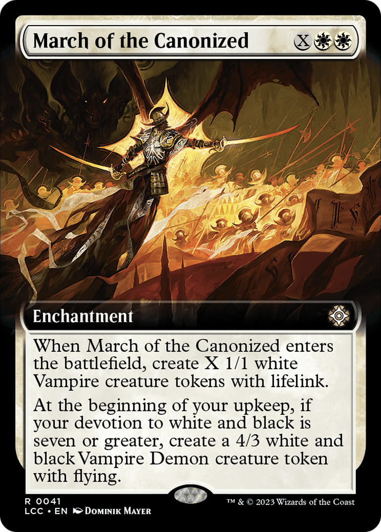 March of the Canonized (Extended Art) [The Lost Caverns of Ixalan Commander] | Galaxy Games LLC