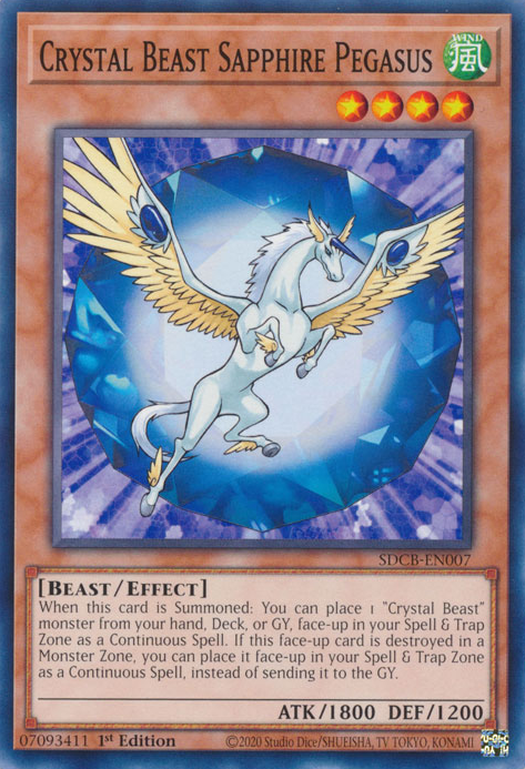 Crystal Beast Sapphire Pegasus [SDCB-EN007] Common | Galaxy Games LLC