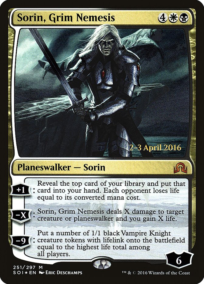 Sorin, Grim Nemesis [Shadows over Innistrad Prerelease Promos] | Galaxy Games LLC