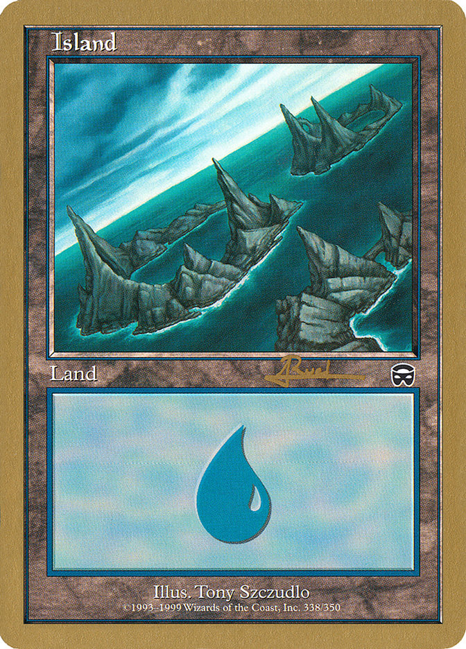 Island (ar338) (Antoine Ruel) [World Championship Decks 2001] | Galaxy Games LLC