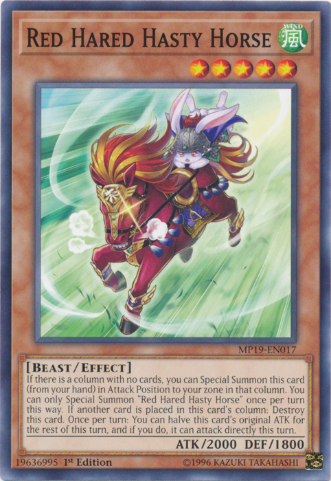 Red Hared Hasty Horse [MP19-EN017] Common | Galaxy Games LLC