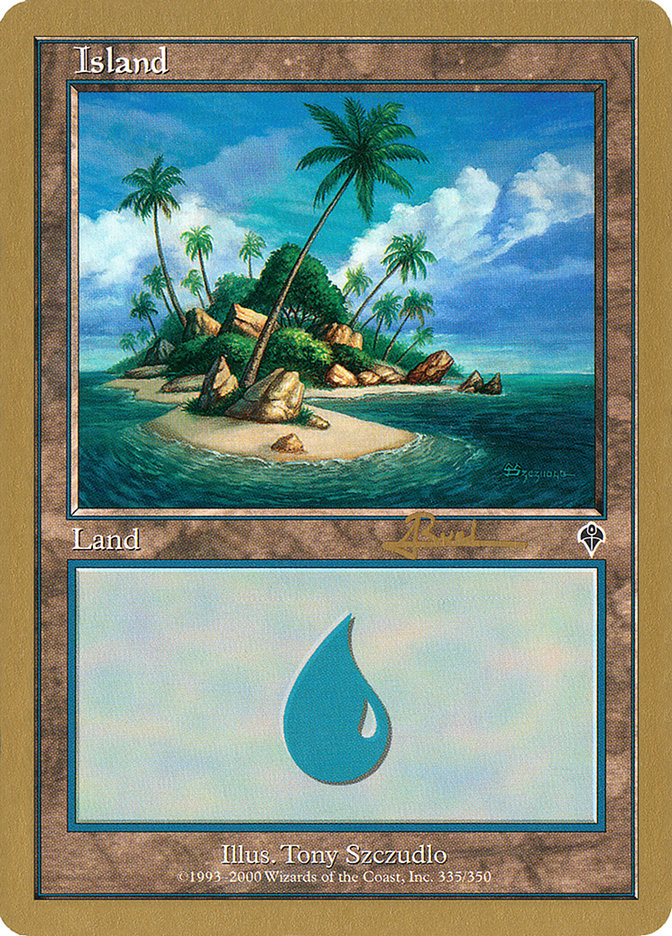 Island (ar335a) (Antoine Ruel) [World Championship Decks 2001] | Galaxy Games LLC