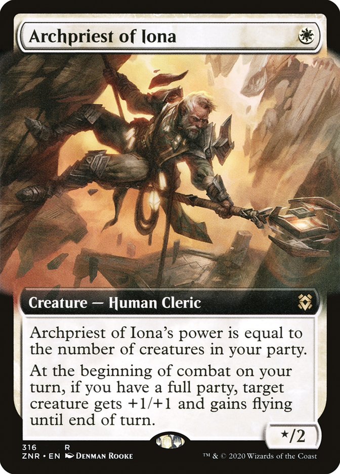 Archpriest of Iona (Extended Art) [Zendikar Rising] | Galaxy Games LLC