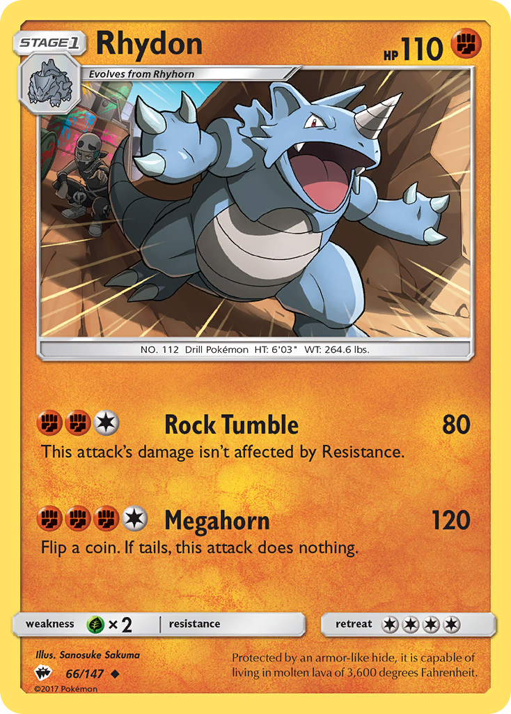 Rhydon (66/147) [Sun & Moon: Burning Shadows] | Galaxy Games LLC