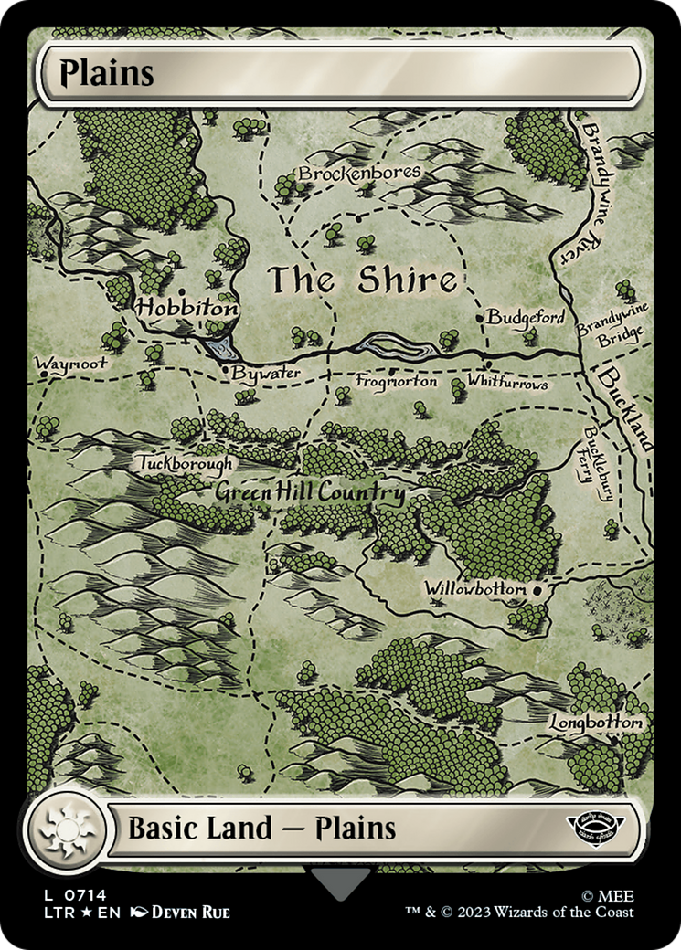 Plains (0714) (Surge Foil) [The Lord of the Rings: Tales of Middle-Earth] | Galaxy Games LLC