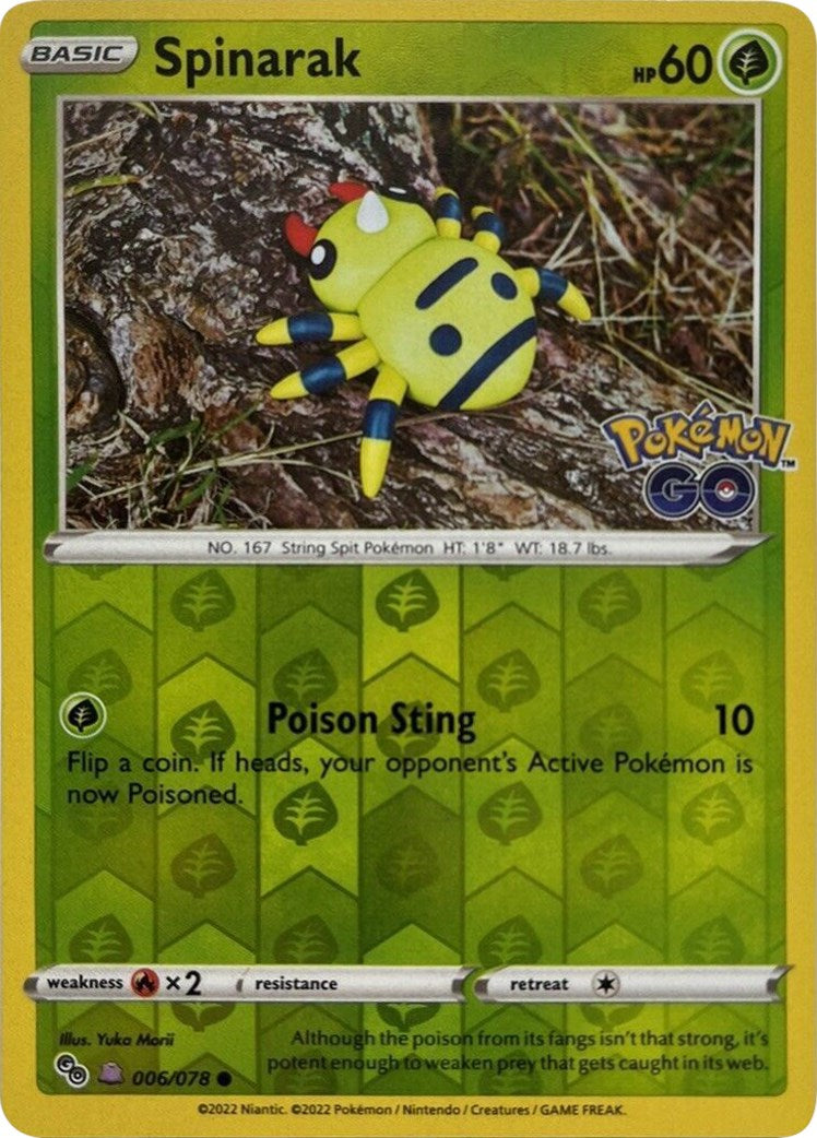 Spinarak (Peelable Ditto) (006/078) [Pokémon GO] | Galaxy Games LLC