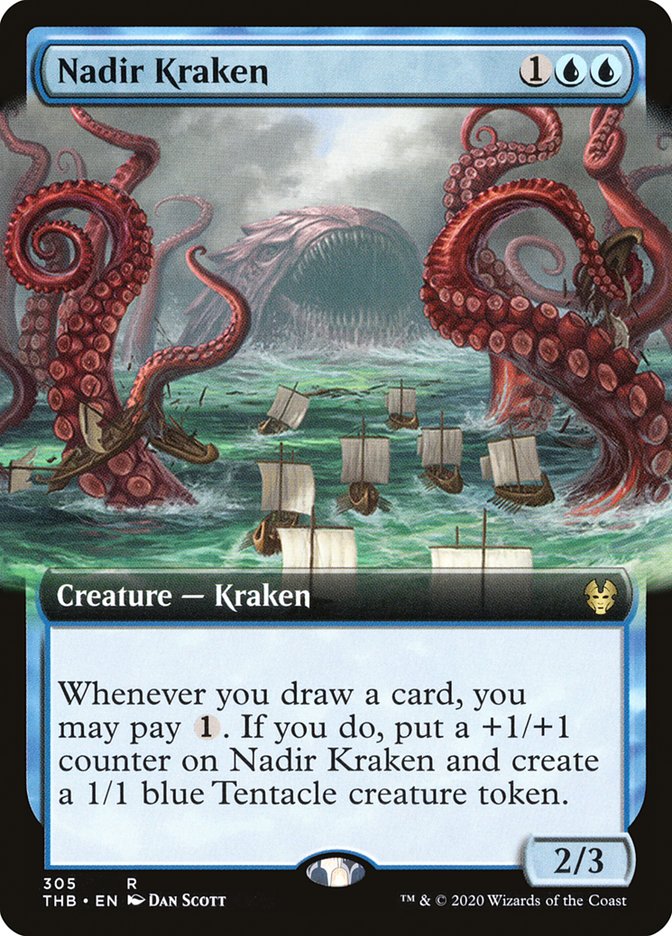 Nadir Kraken (Extended Art) [Theros Beyond Death] | Galaxy Games LLC