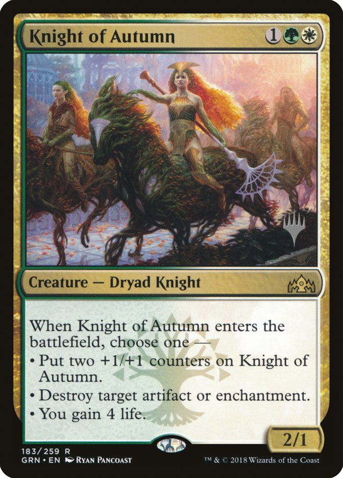 Knight of Autumn (Promo Pack) [Guilds of Ravnica Promos] | Galaxy Games LLC