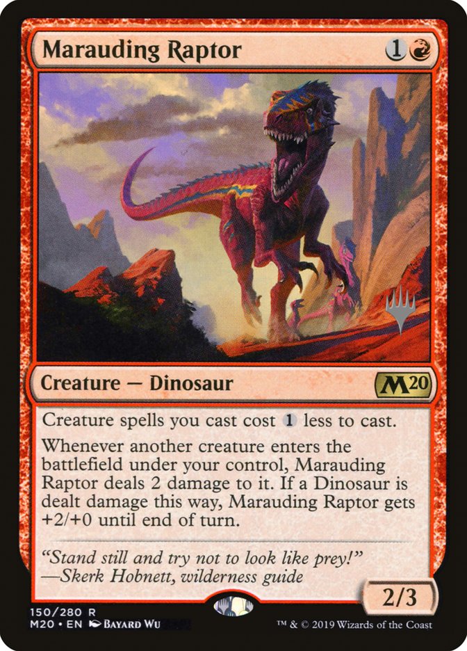 Marauding Raptor (Promo Pack) [Core Set 2020 Promos] | Galaxy Games LLC